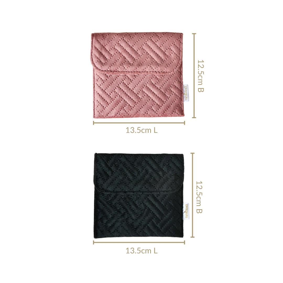 Sleek Small Cosmetic Pouch With Velcro Set Of 4 - Image 4