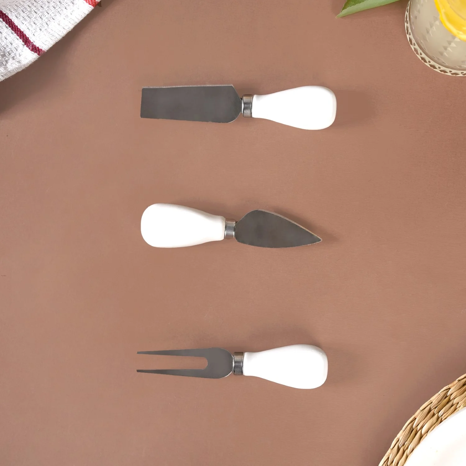 Sleek Wooden Snacks Platter Set With Dip Bowls And Cheese Knives - Image 7
