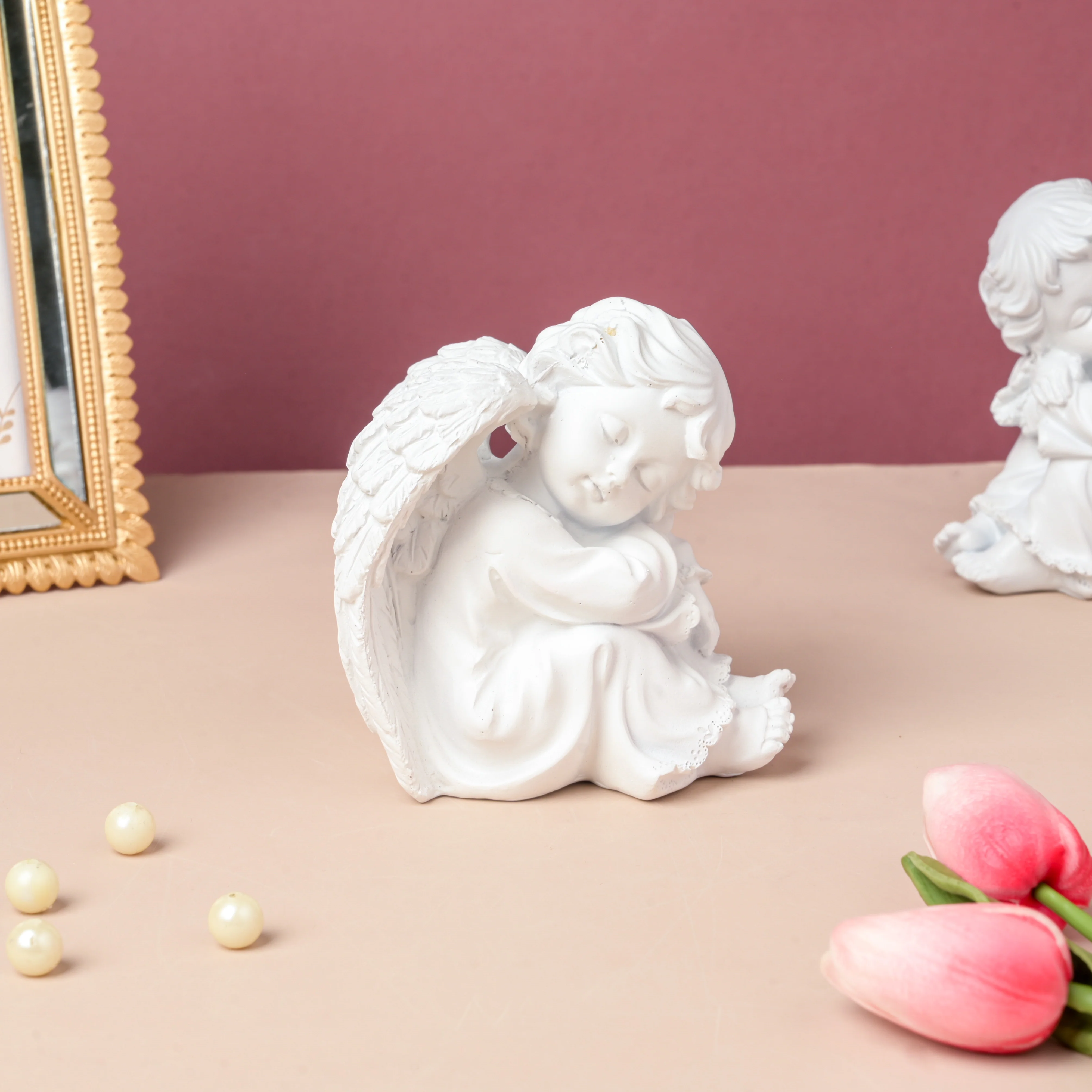 Sleeping Angel Statue Right - Image 4