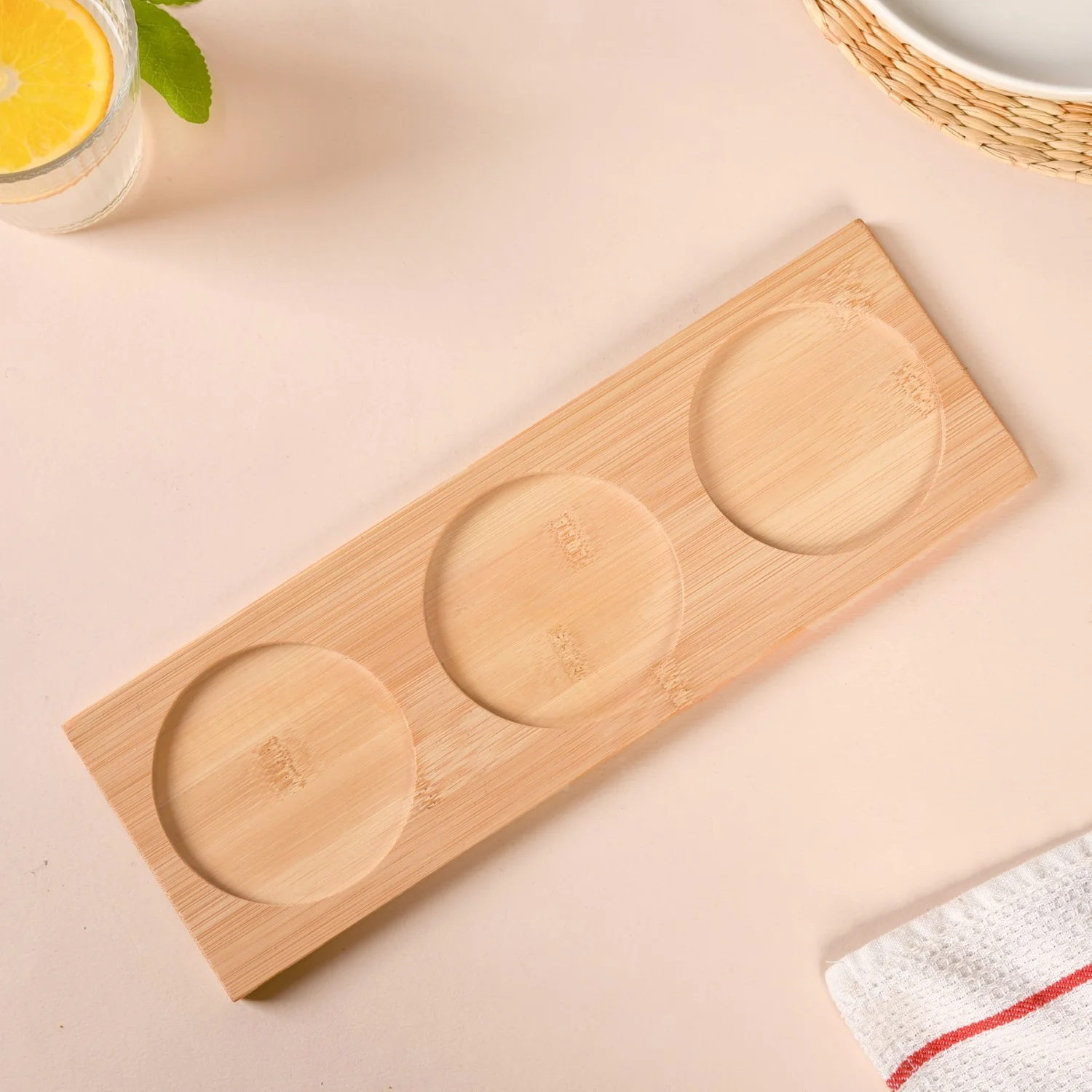 Small Ceramic Bowl Set Of 3 With Bamboo Tray 250ml - Image 8