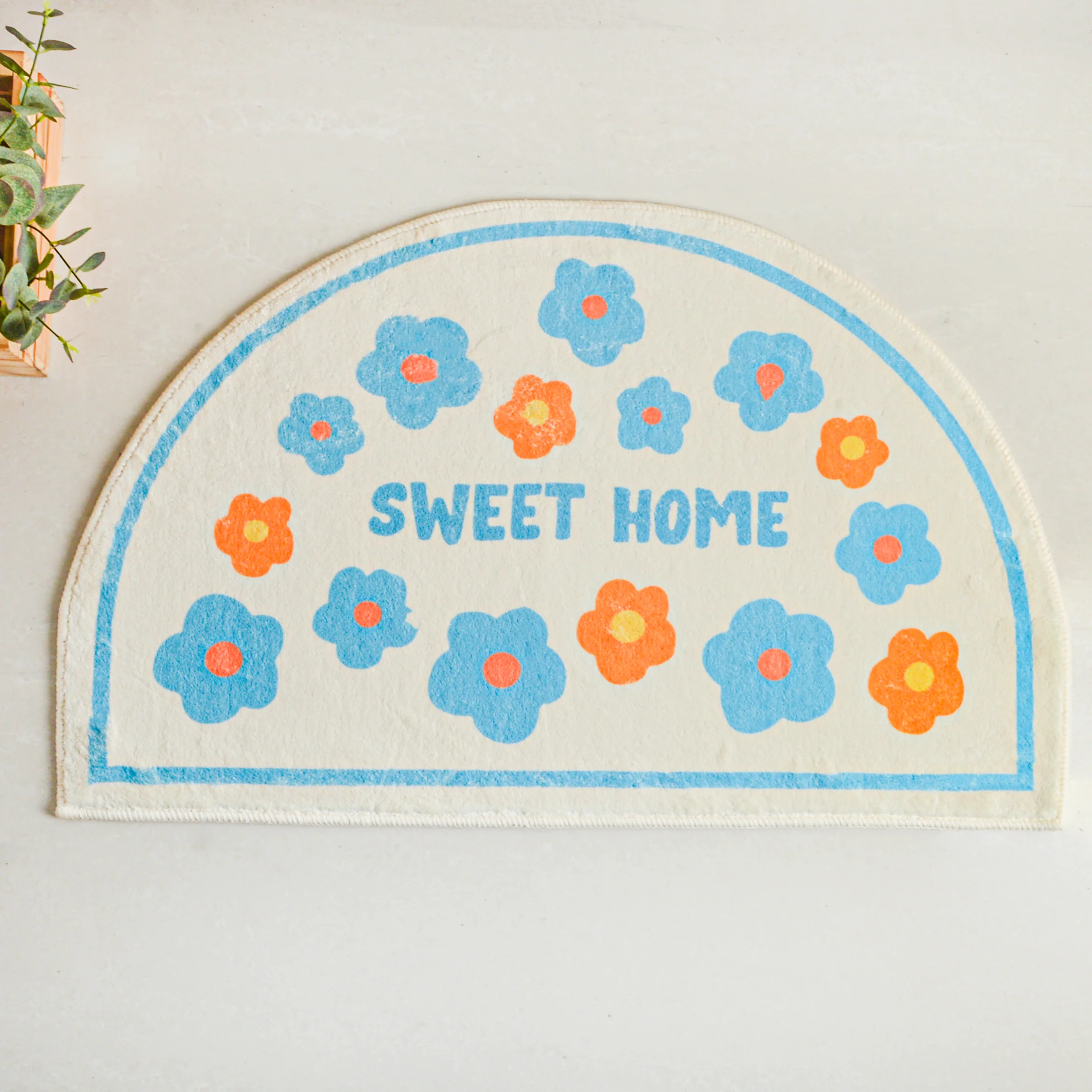 Small Flowers Semicircle Rug - Image 2