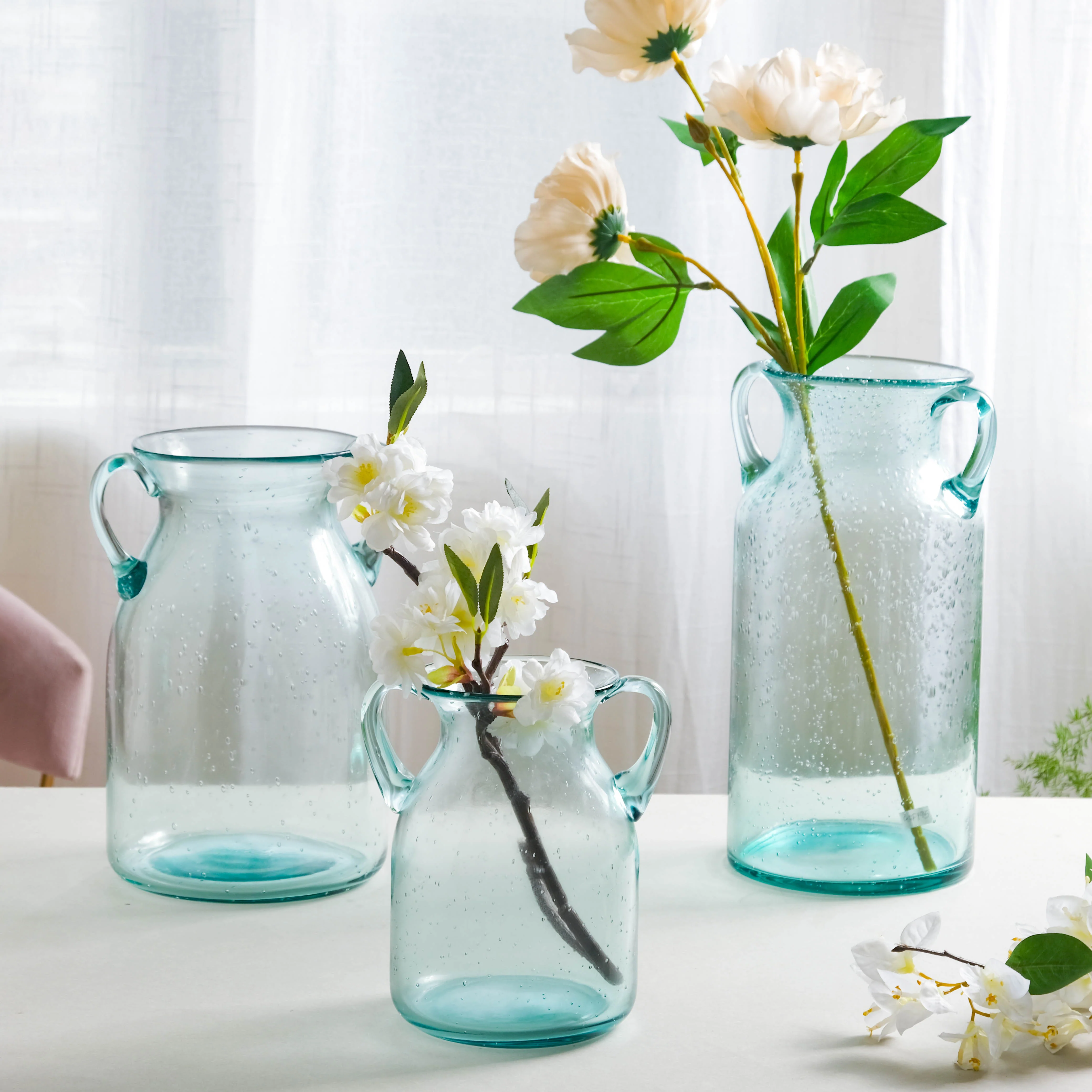 Small Glass Jar Vase - Image 4