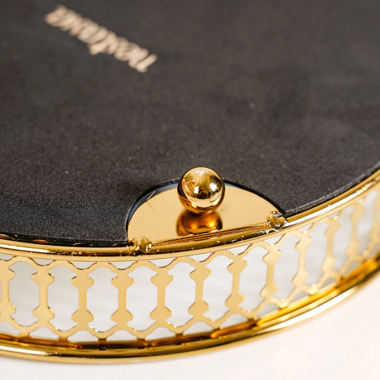 Small Round Decorative Tray With Stand - Image 8