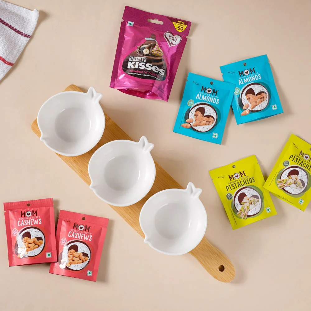 Snack-a-bite Bowls With Tray Gift Hamper Set Of 8 - Image 2