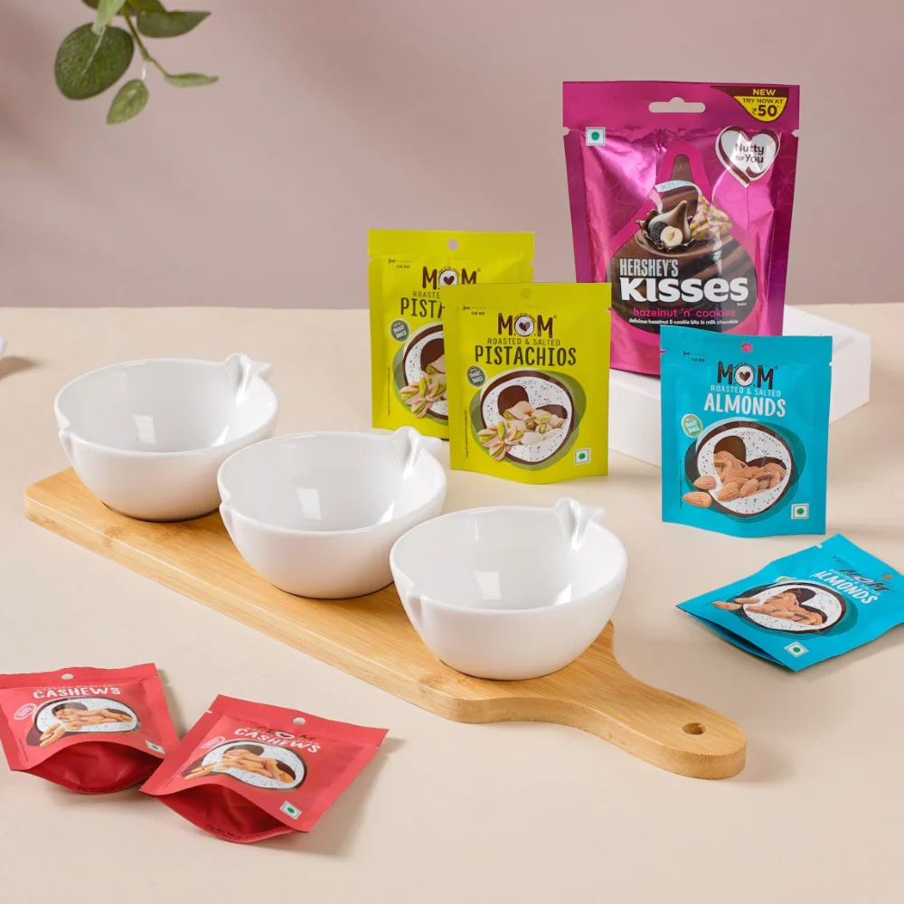 Snack-a-bite Bowls With Tray Gift Hamper Set Of 8 - Image 4