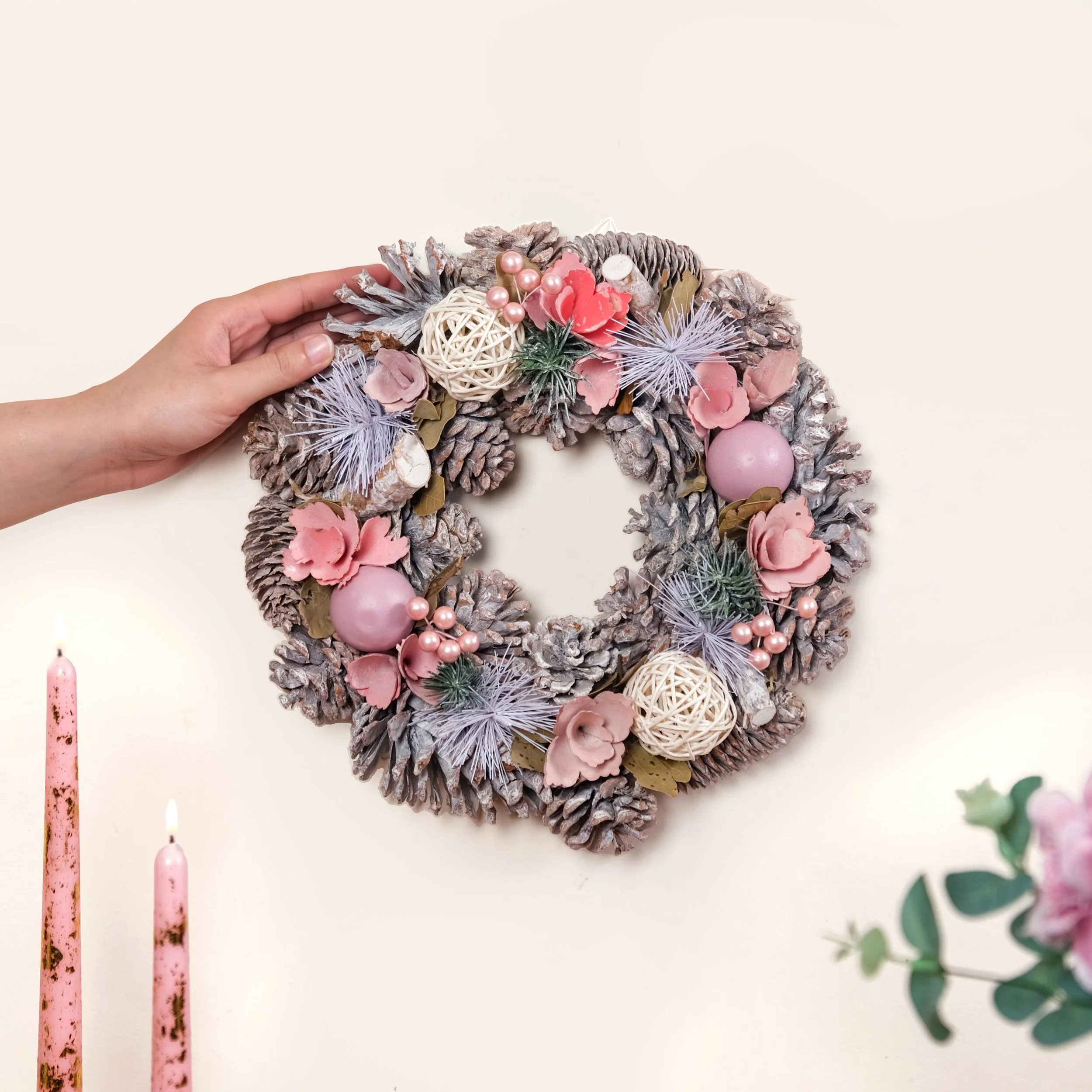 Snow Kissed Holiday Wreath For Sustainable Home Decor - Image 2