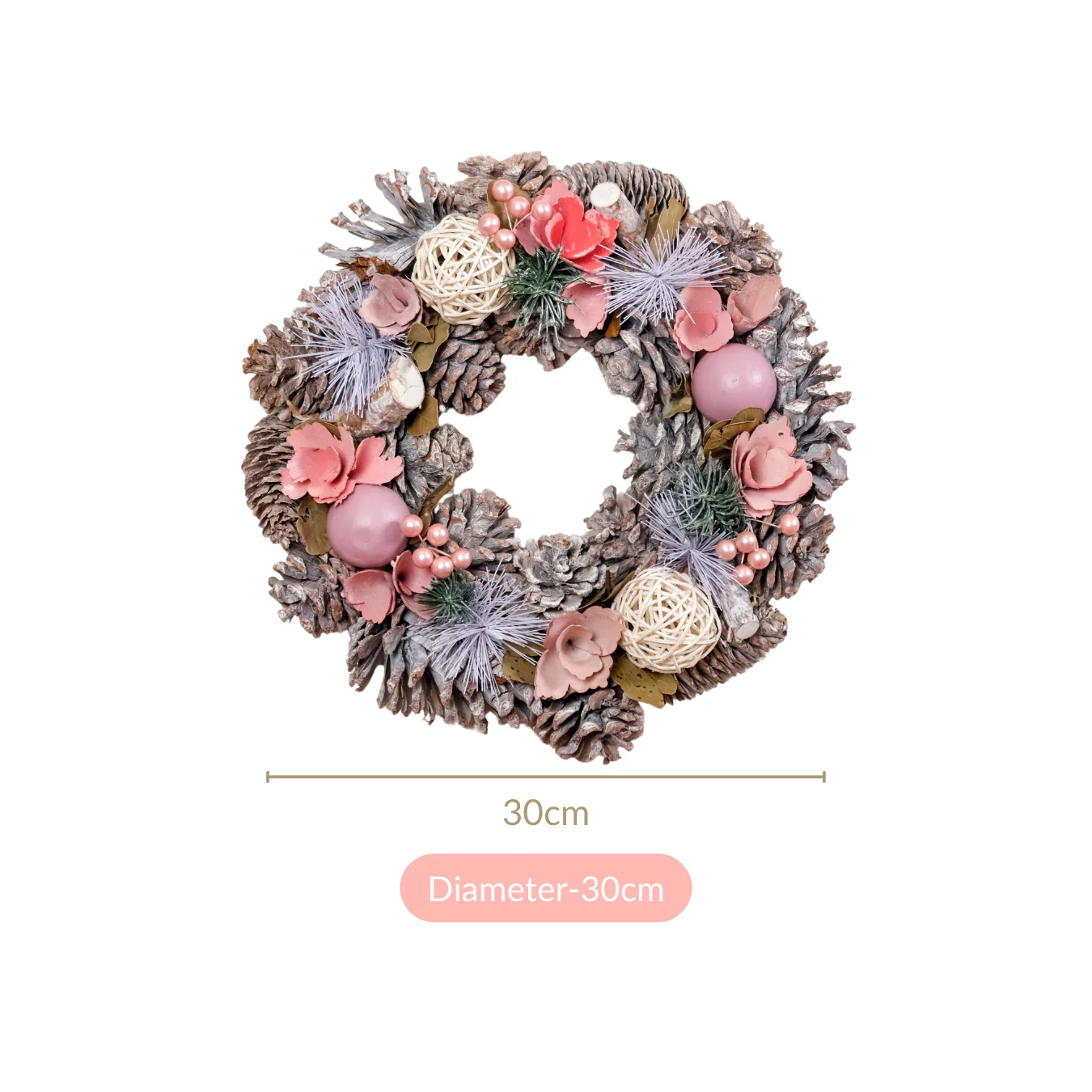 Snow Kissed Holiday Wreath For Sustainable Home Decor - Image 4