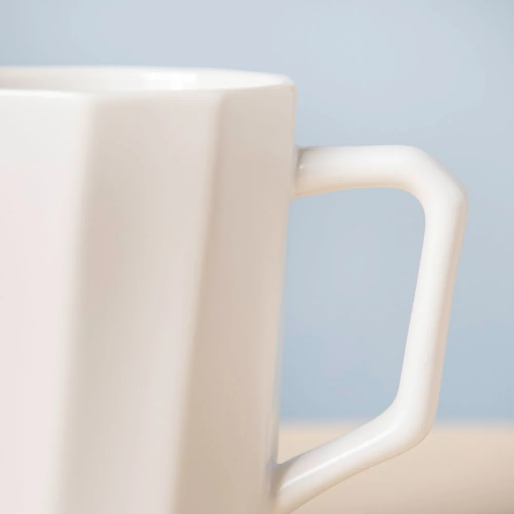 Snow White Ribbed Mug 350 ml - Image 3