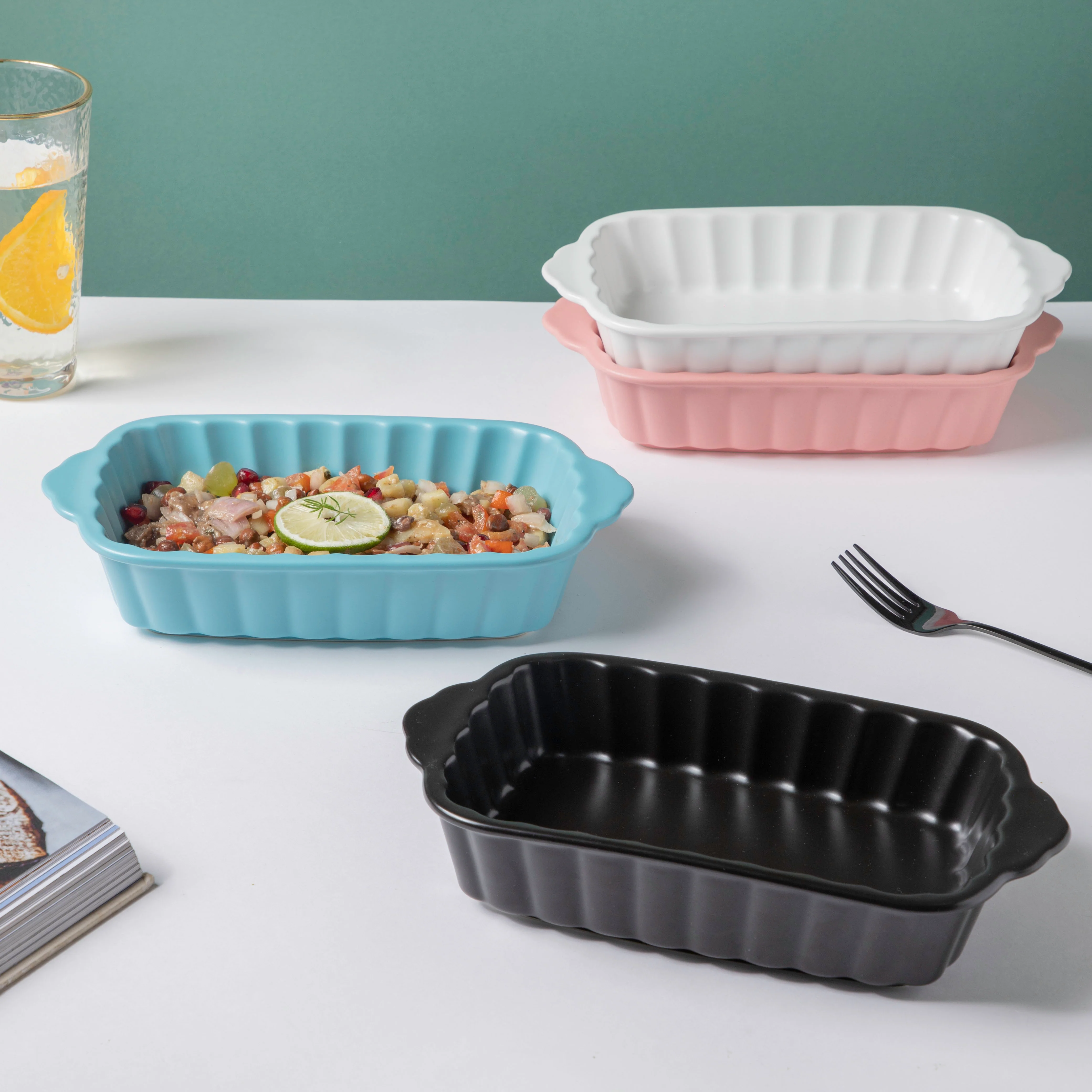 Snow White Textured Baking Tray 7 Inch - Image 6