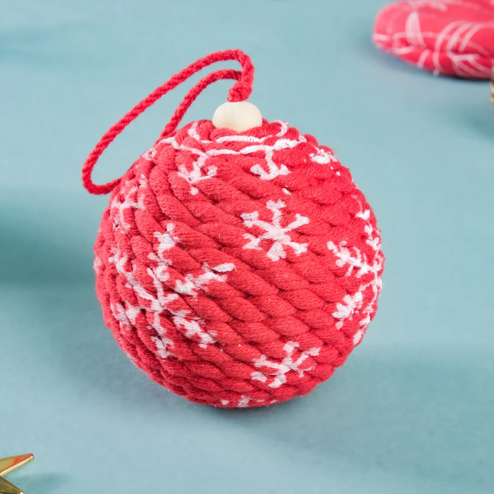 Snowflake Christmas Bauble Set Of 2 - Image 3