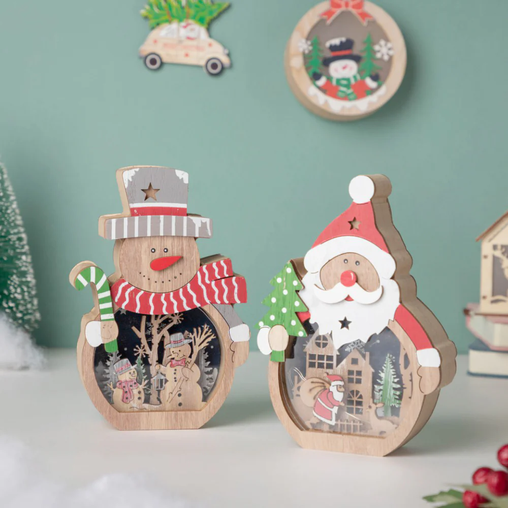 Snowman Belly LED Light Showpiece 6 Inch - Image 7