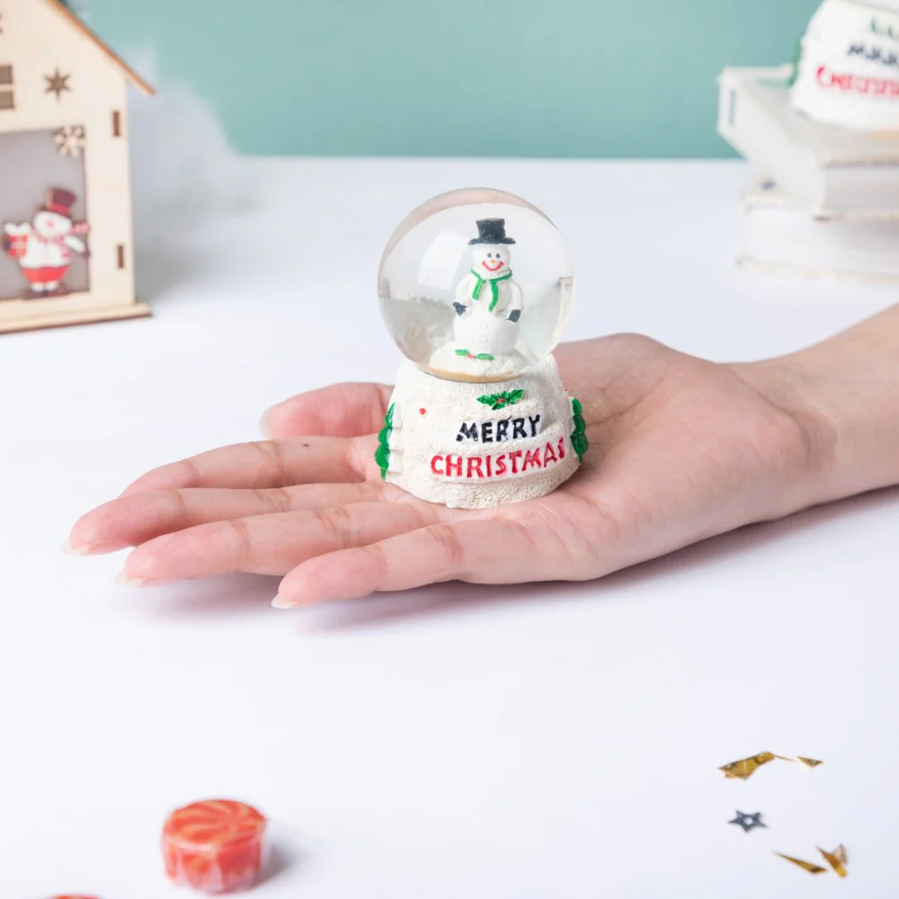 Snowman Snow Globe LED Light Statue Small - Image 2