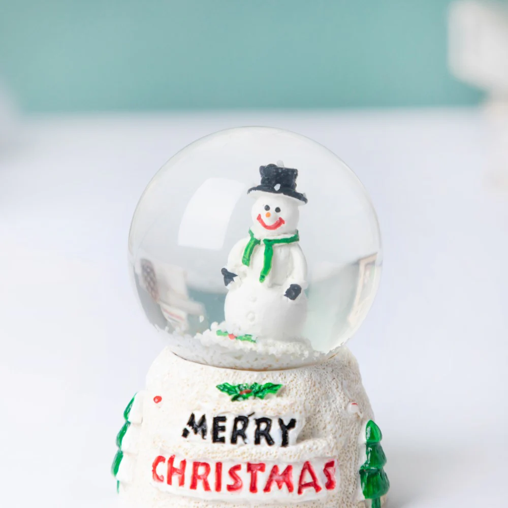 Snowman Snow Globe LED Light Statue Small - Image 7