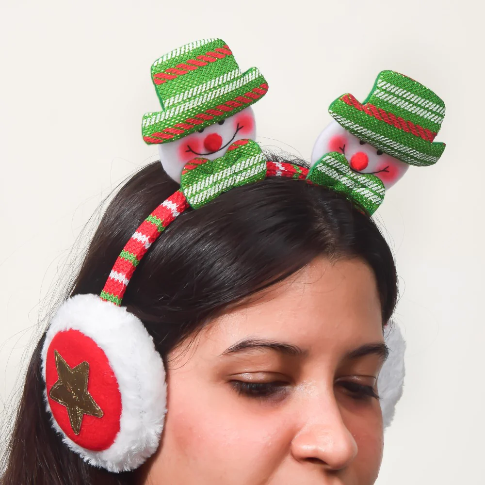 Snowman Winter Earmuffs For Christmas - Image 3