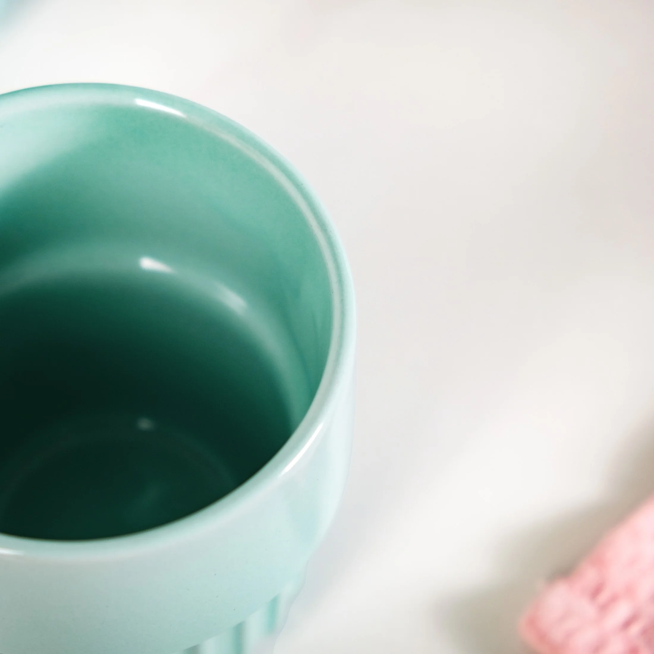 Snugsy Mint Blue Stackable Ceramic Cup Set Of 4 280ml - Image 6