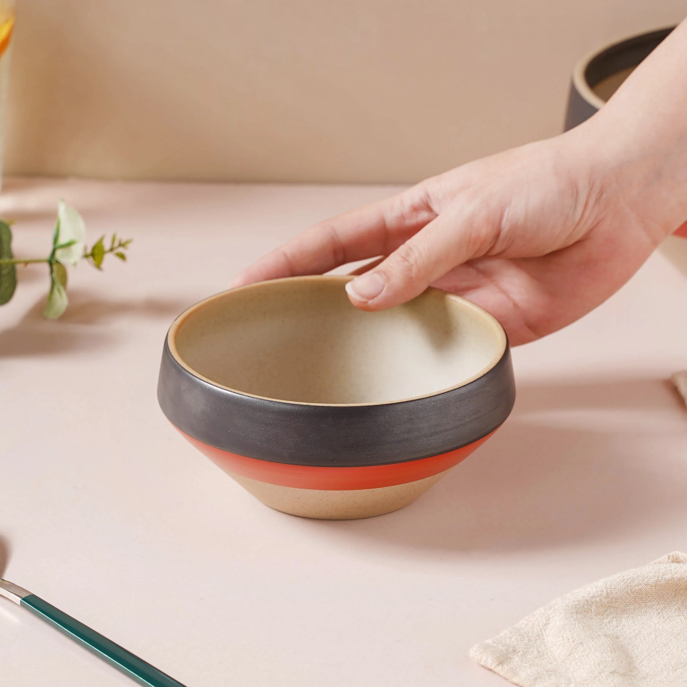 Soboku Red And Black Dessert Bowl 300 ml - Image 2
