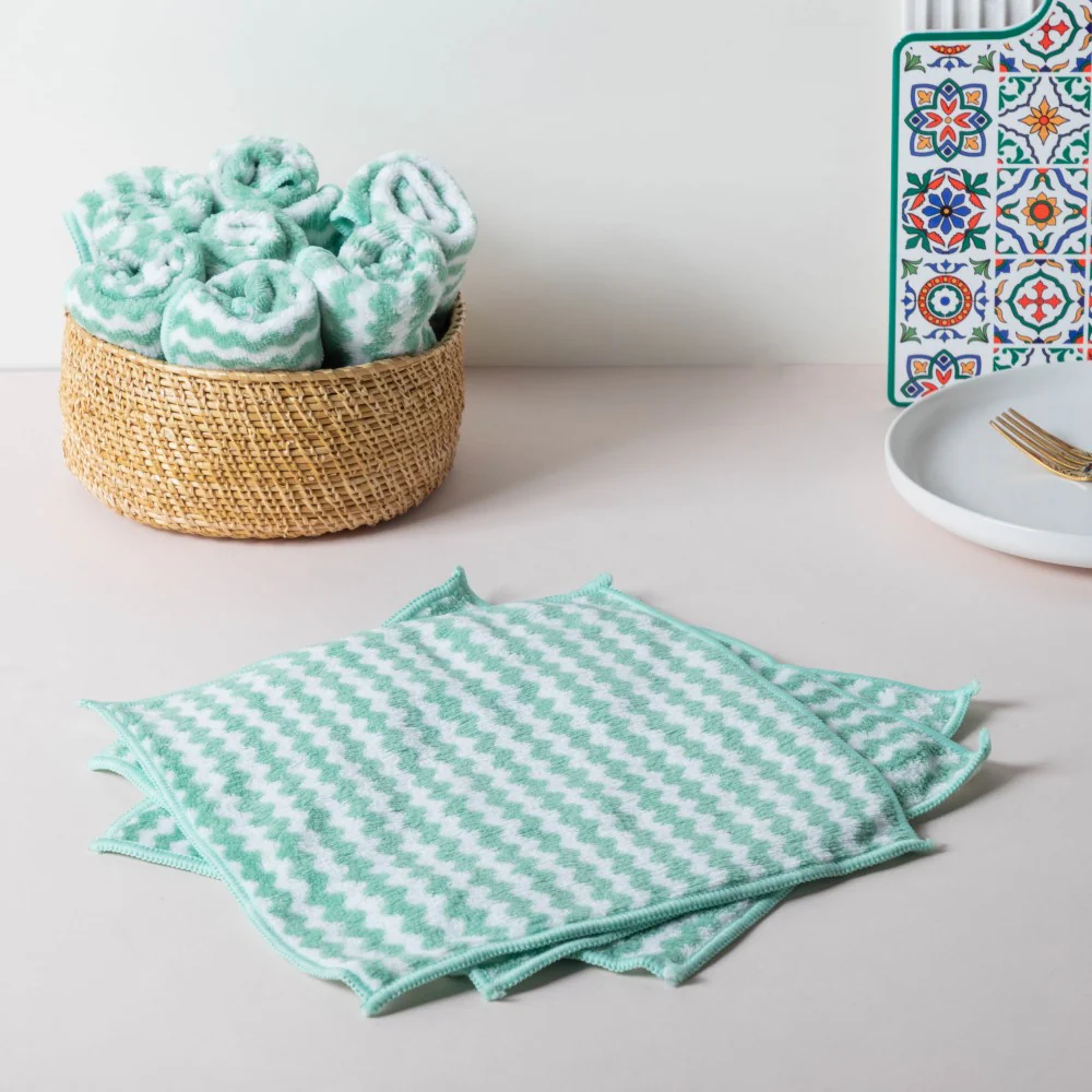 Soft Duster Cloth Green Set of 10 - Image 2