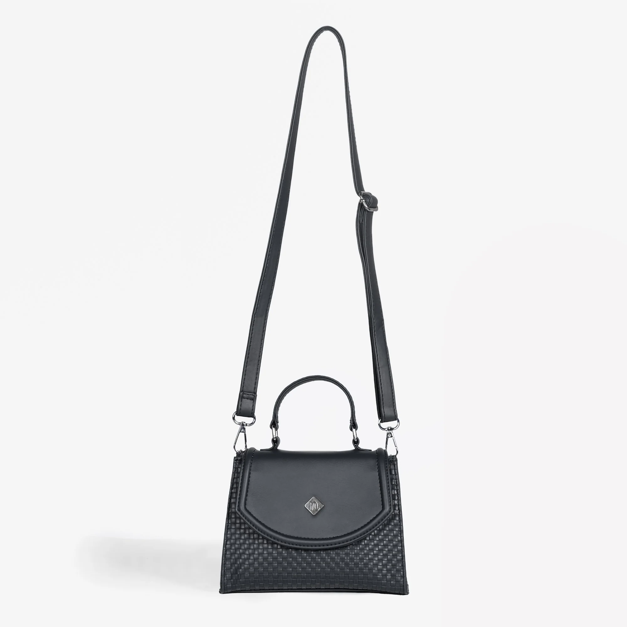 Soi Black Handheld Bag With Sling - Image 2