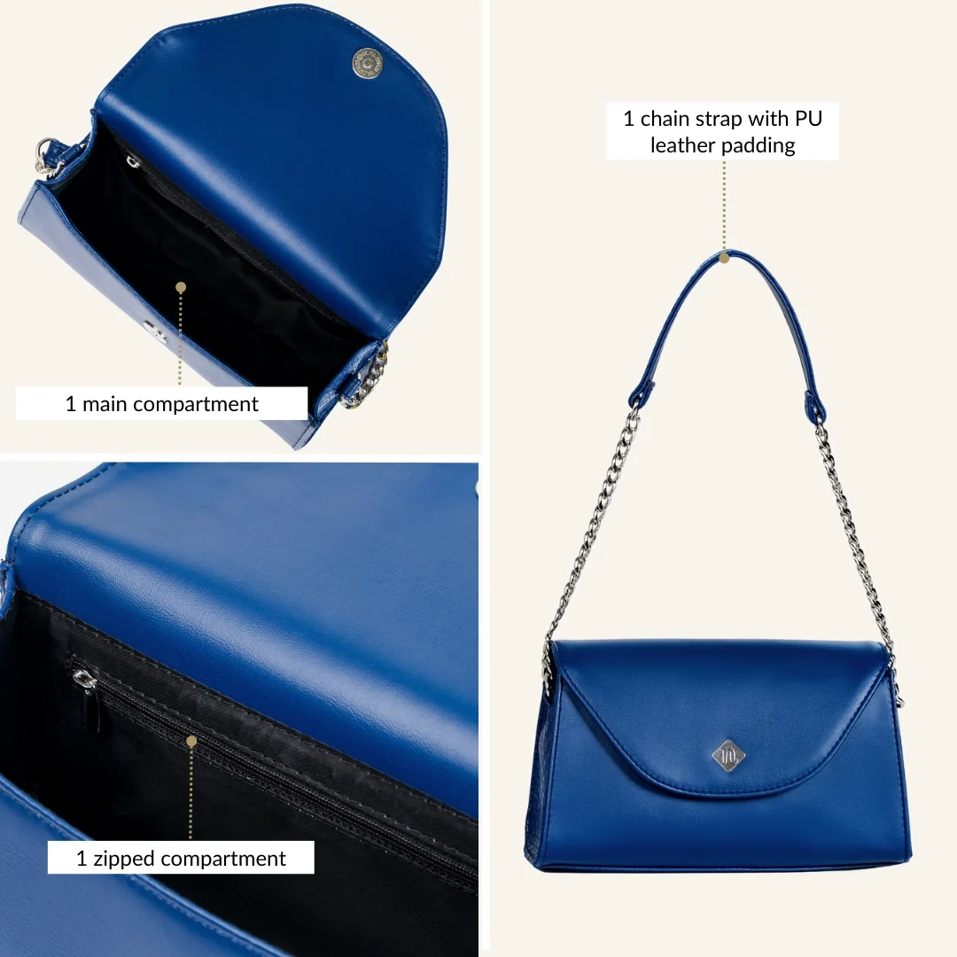 Soi Lisse Blue Shoulder Bag - Image 6