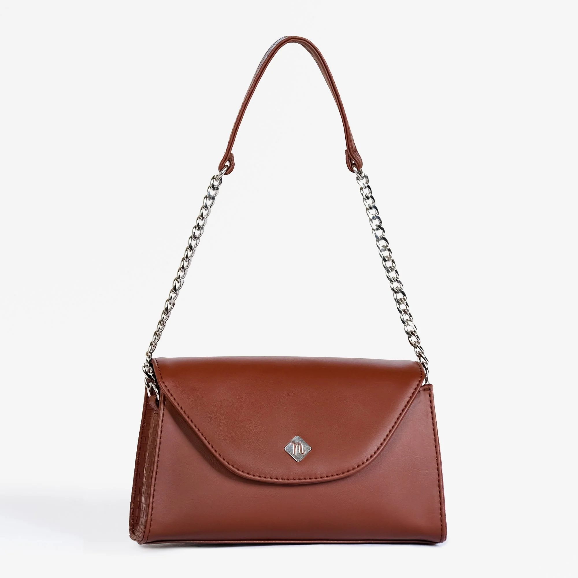 Soi Lisse Brown Shoulder Bag - Image 9