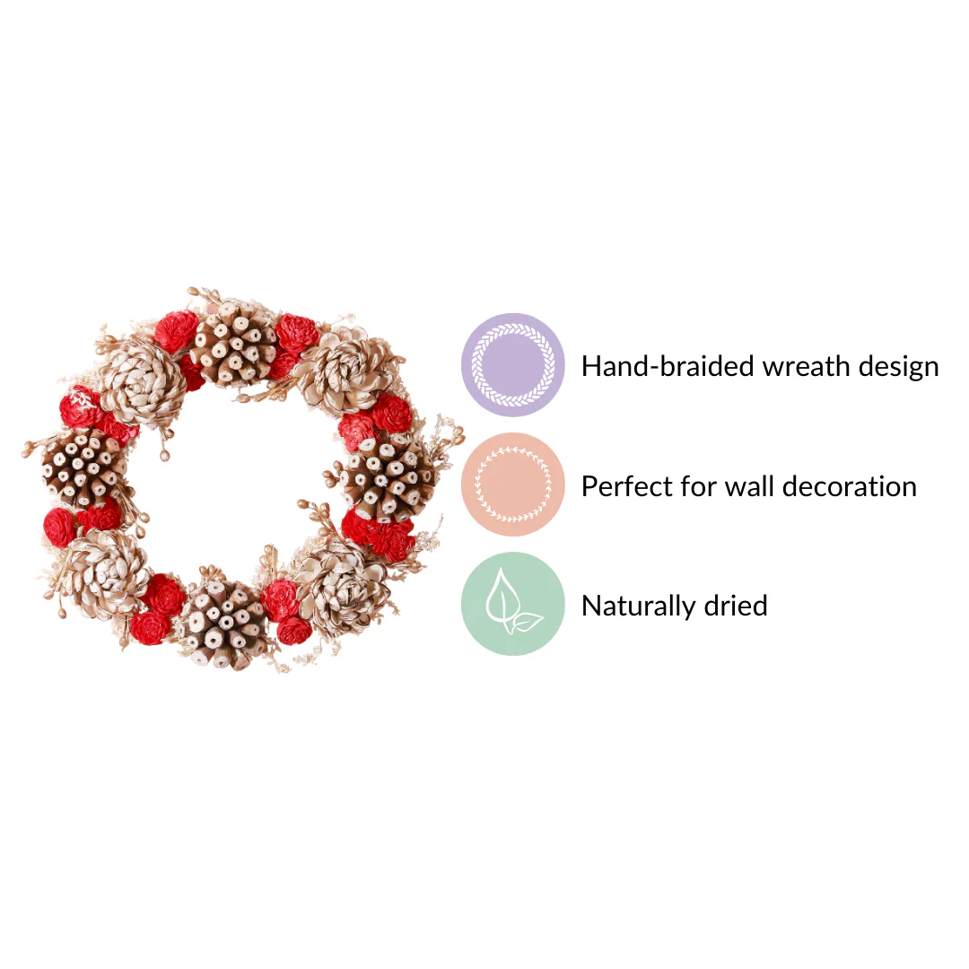 Sola Flower Handmade Wreath For Wall Decor - Image 4