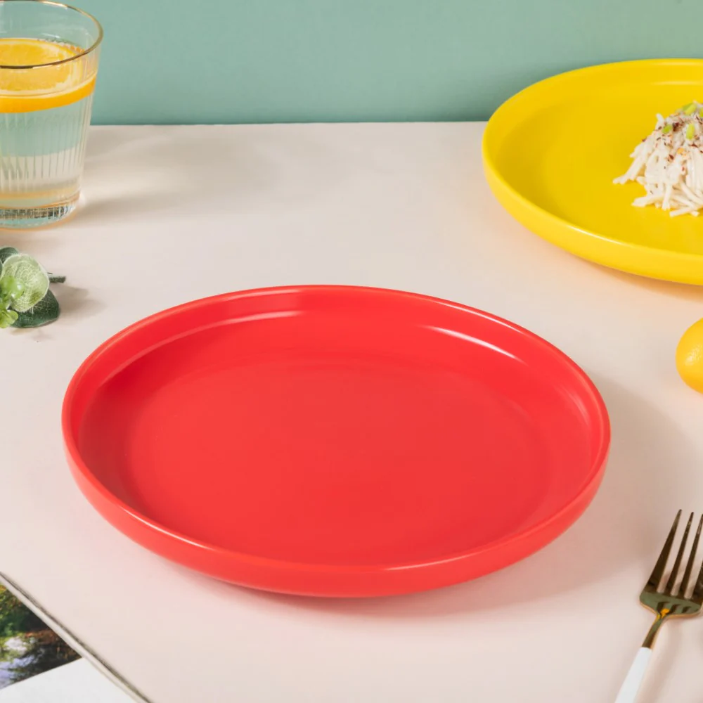 Solid Colored Dinner Plate Red - Image 3