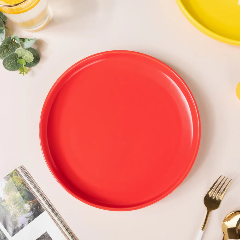 Solid Colored Dinner Plate Red - Image 5
