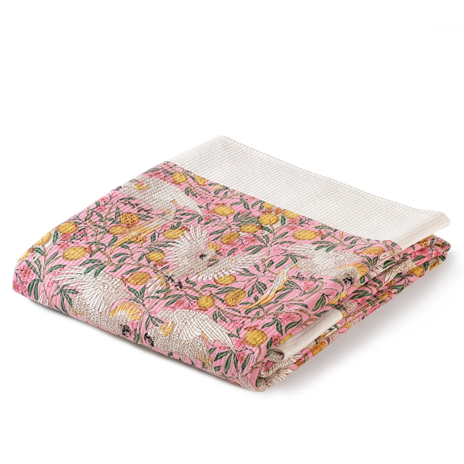 Songbird Quilted Cotton Quilted Bedcover 250x220cm - Image 2