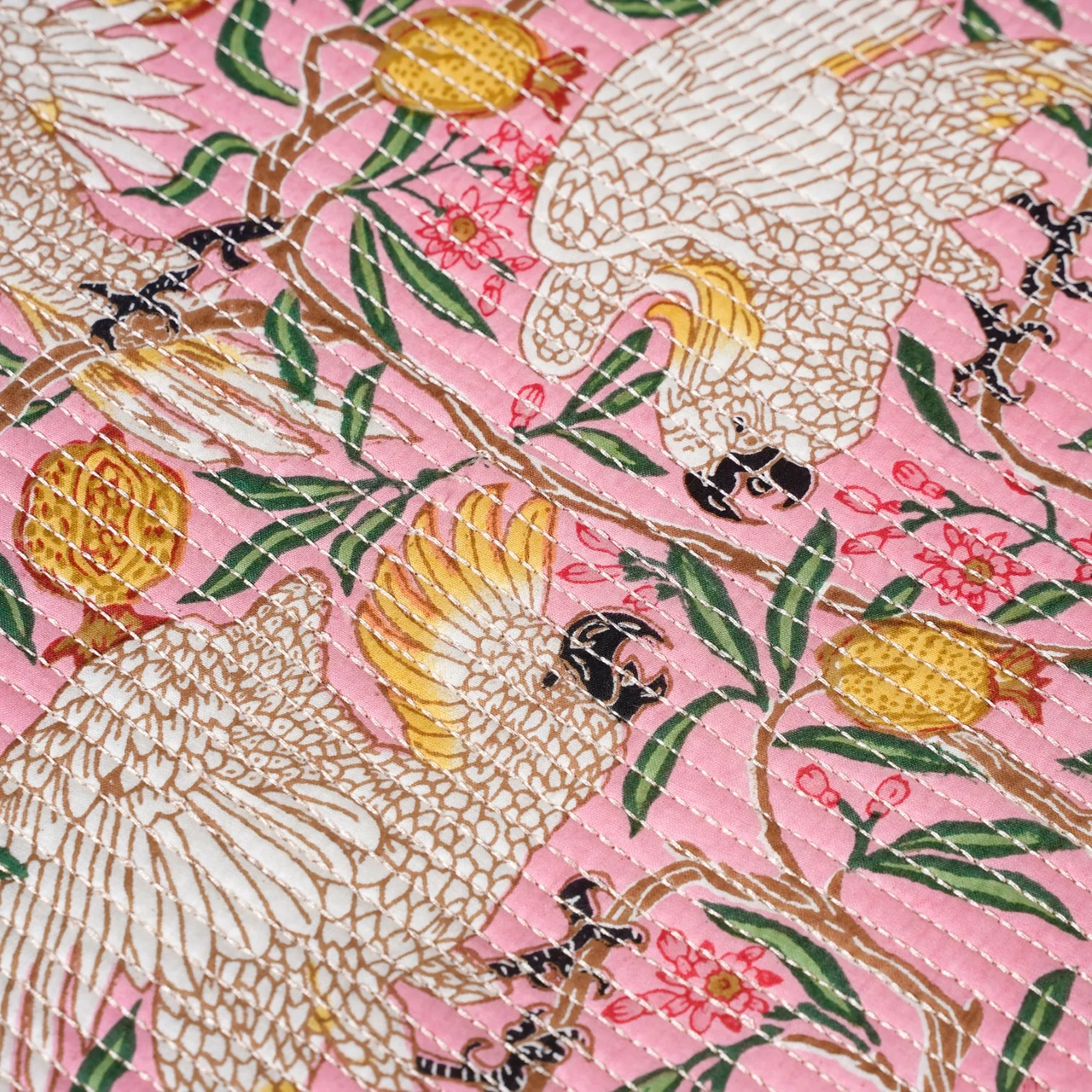 Songbird Quilted Cotton Quilted Bedcover 250x220cm - Image 5