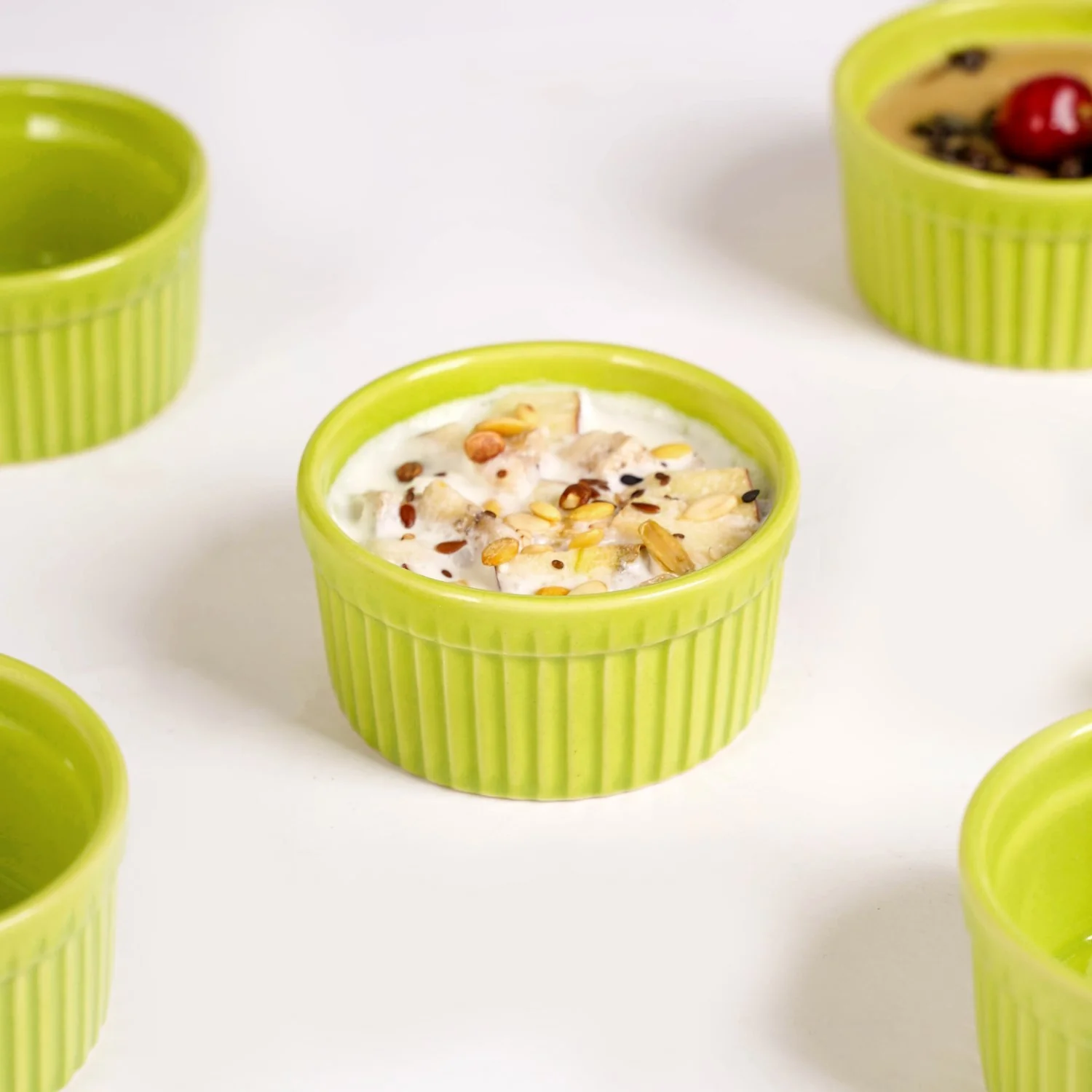 Souffle Ramekin Set Of 6 Green 150ml - Image 6