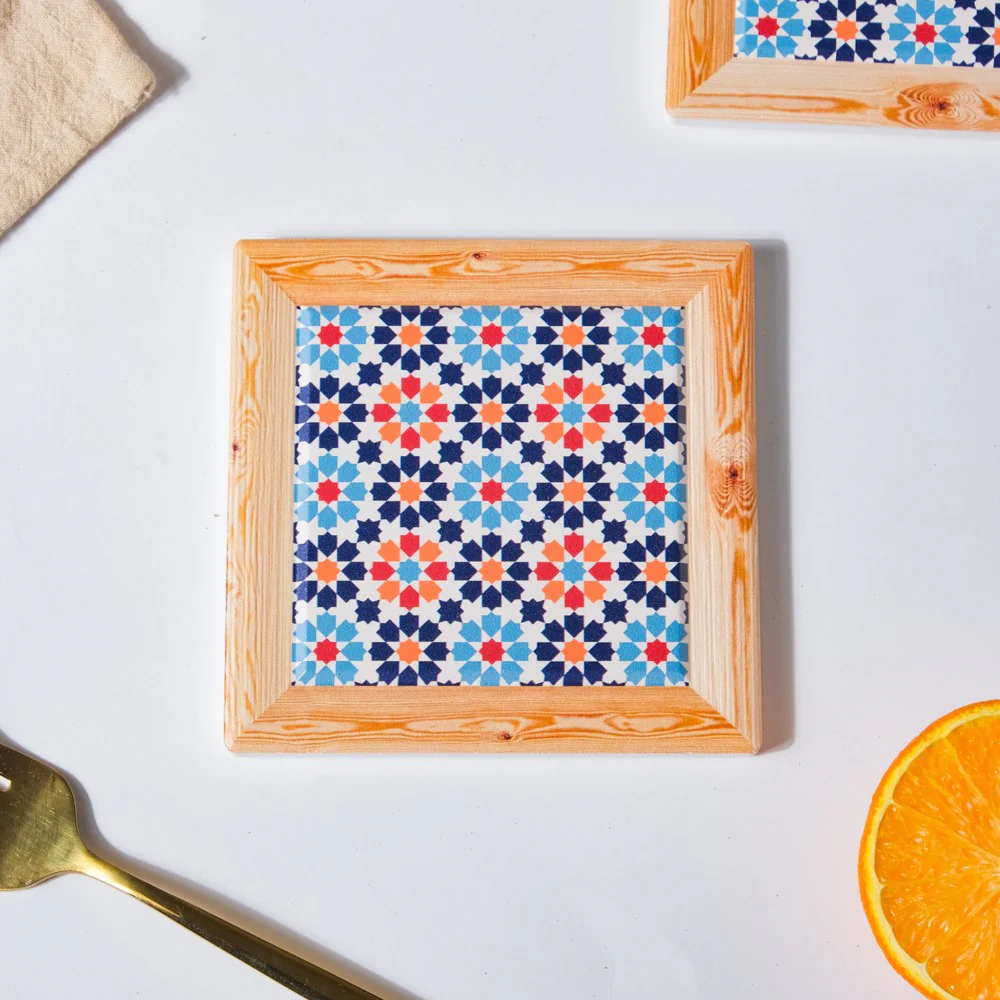 Spanish Tile Ceramic Coaster Set Of 4 - Image 7