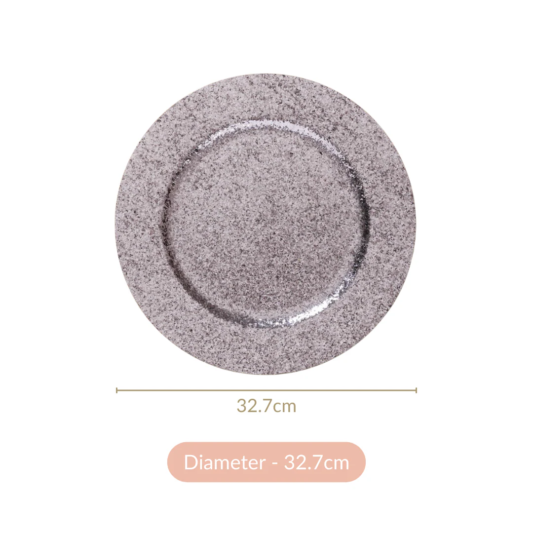 Sparkle Grey Charger Plate Set Of 6 13 Inch - Image 7