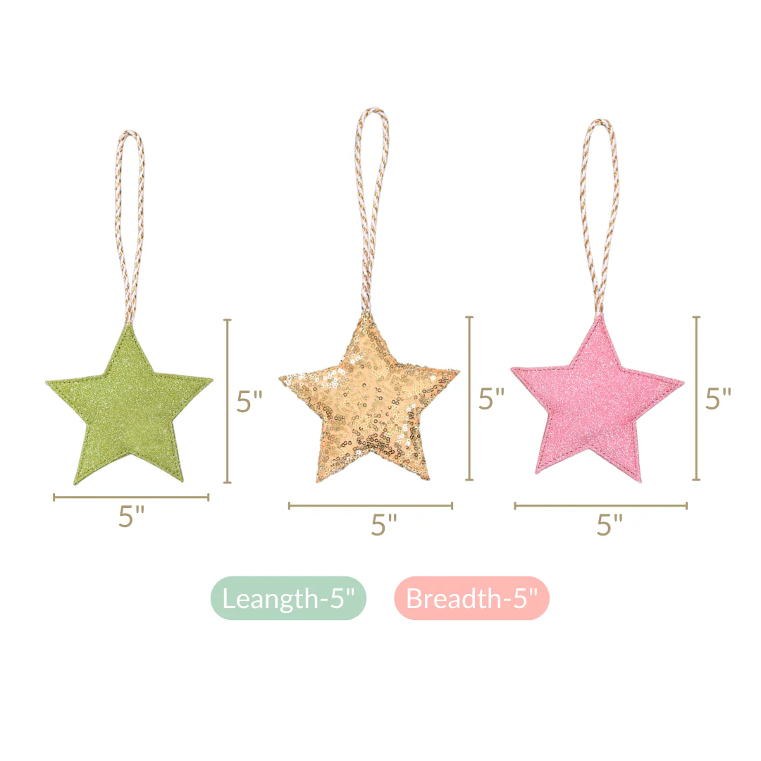 Sparkling Star Wall Hangings Ornaments Set of 3 - Image 5