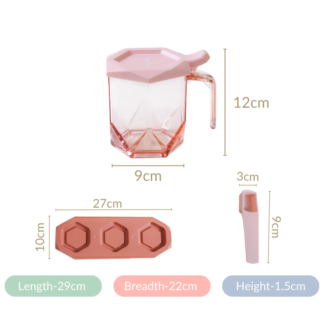 Spice Containers With Spoons Set Of 3 Pink - Image 26