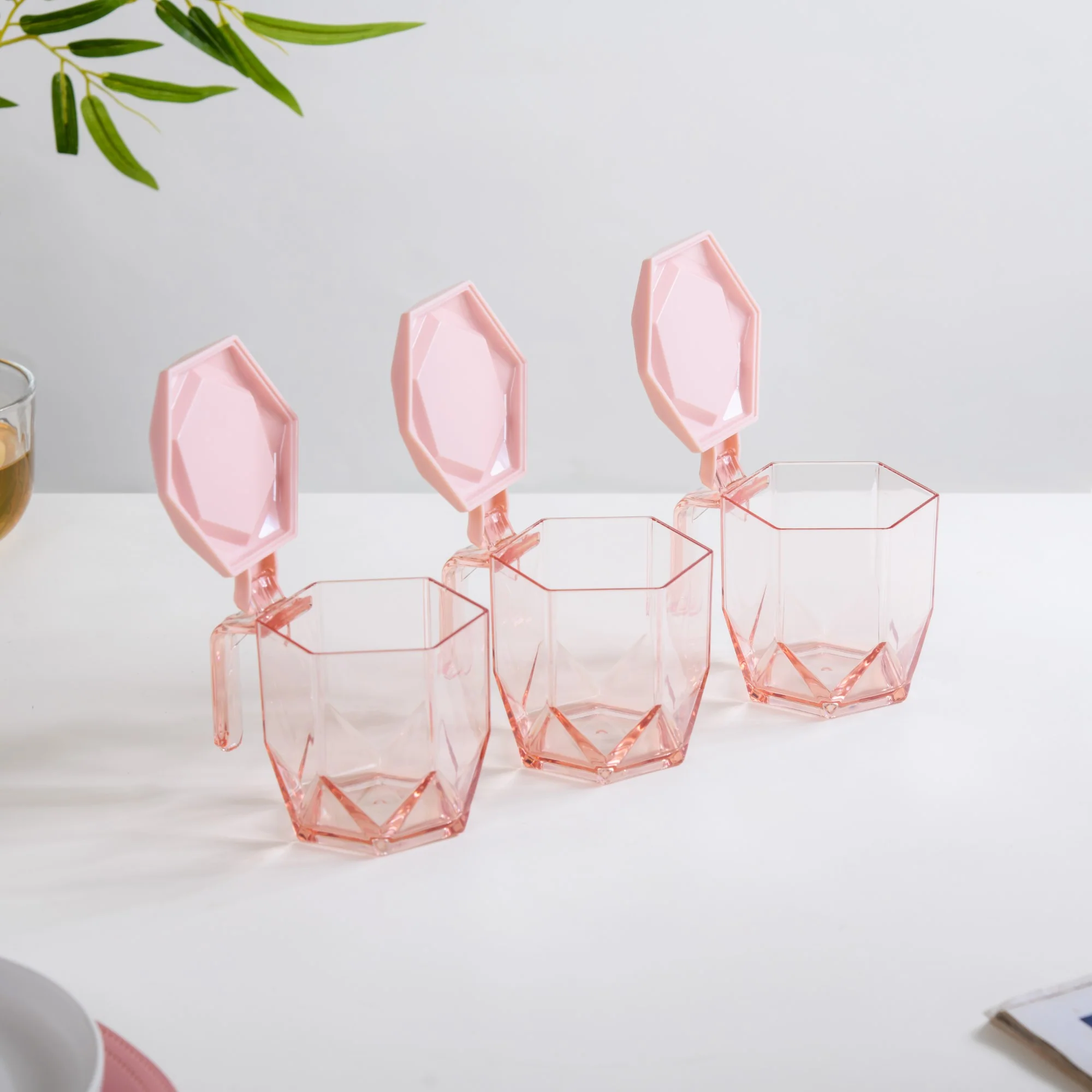 Spice Containers With Spoons Set Of 3 Pink - Image 5