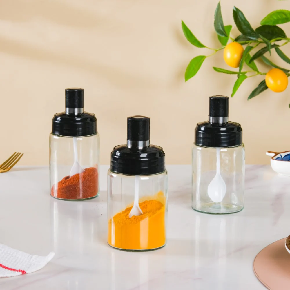 Spice Jar With Spoon Set Of 3 - Image 5