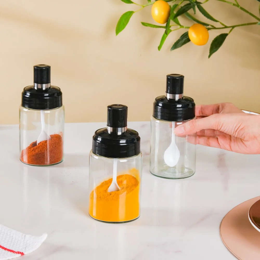Spice Jar With Spoon Set Of 3 - Image 7