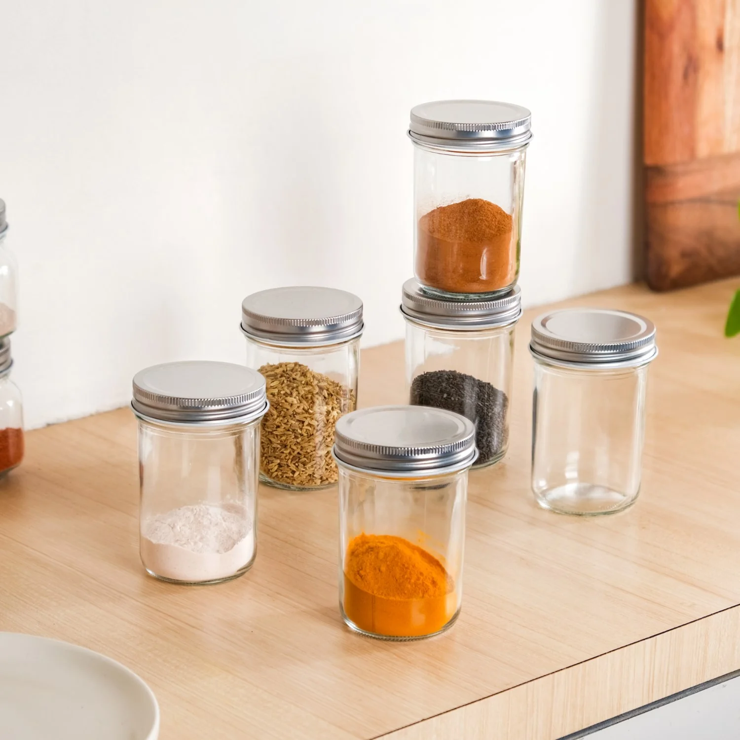 Spice Jars With Lid For Kitchen Set Of 6 250ml - Image 2