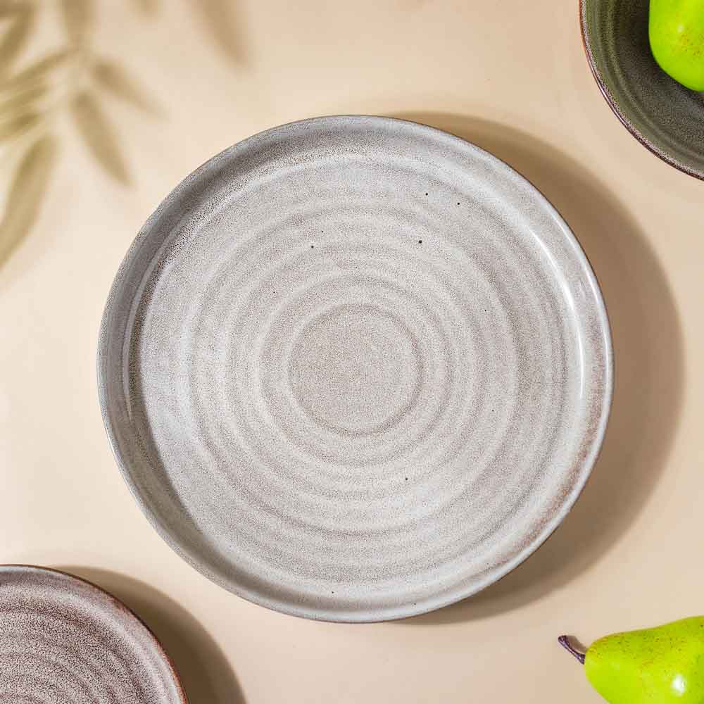 Spiral Handcrafted Dinner Plate Grey 10 Inch - Image 5