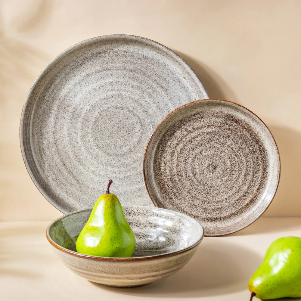 Spiral Handcrafted Plate For Snacks Grey 7 Inch - Image 6