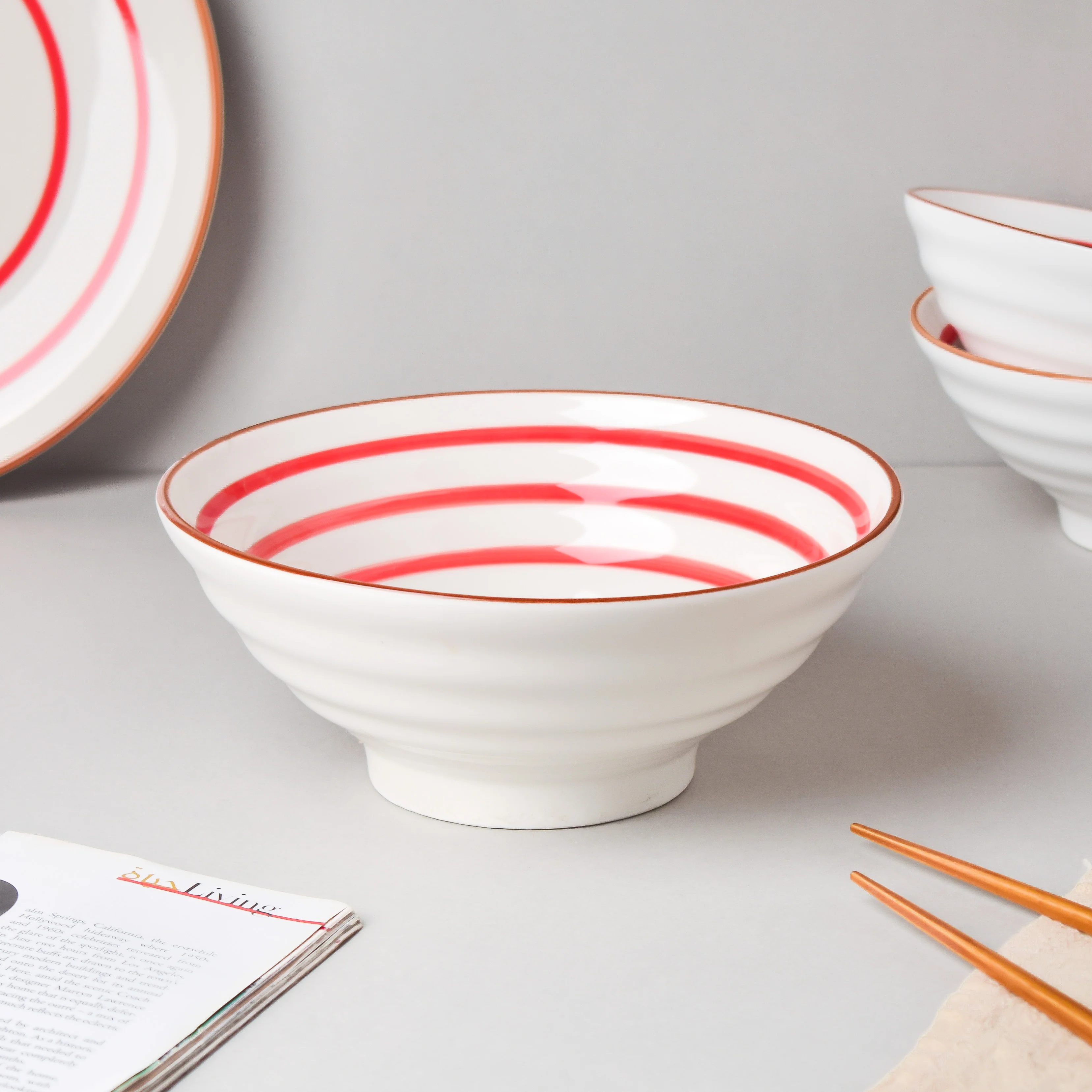 Spiral Red 22 Piece Dinner Set For 6 - Image 4