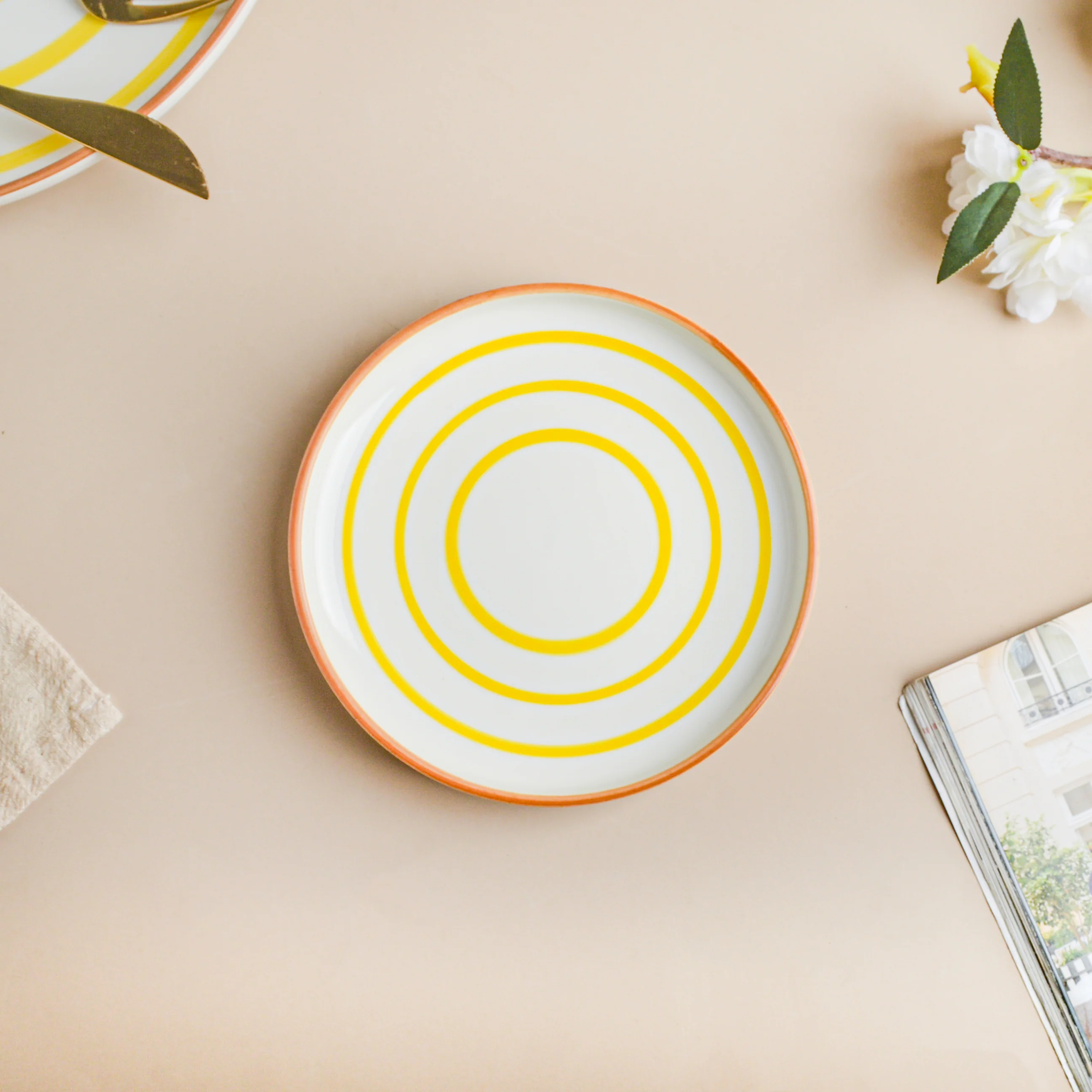 Spiral Snack Plate Yellow 6 Inch - Image 3