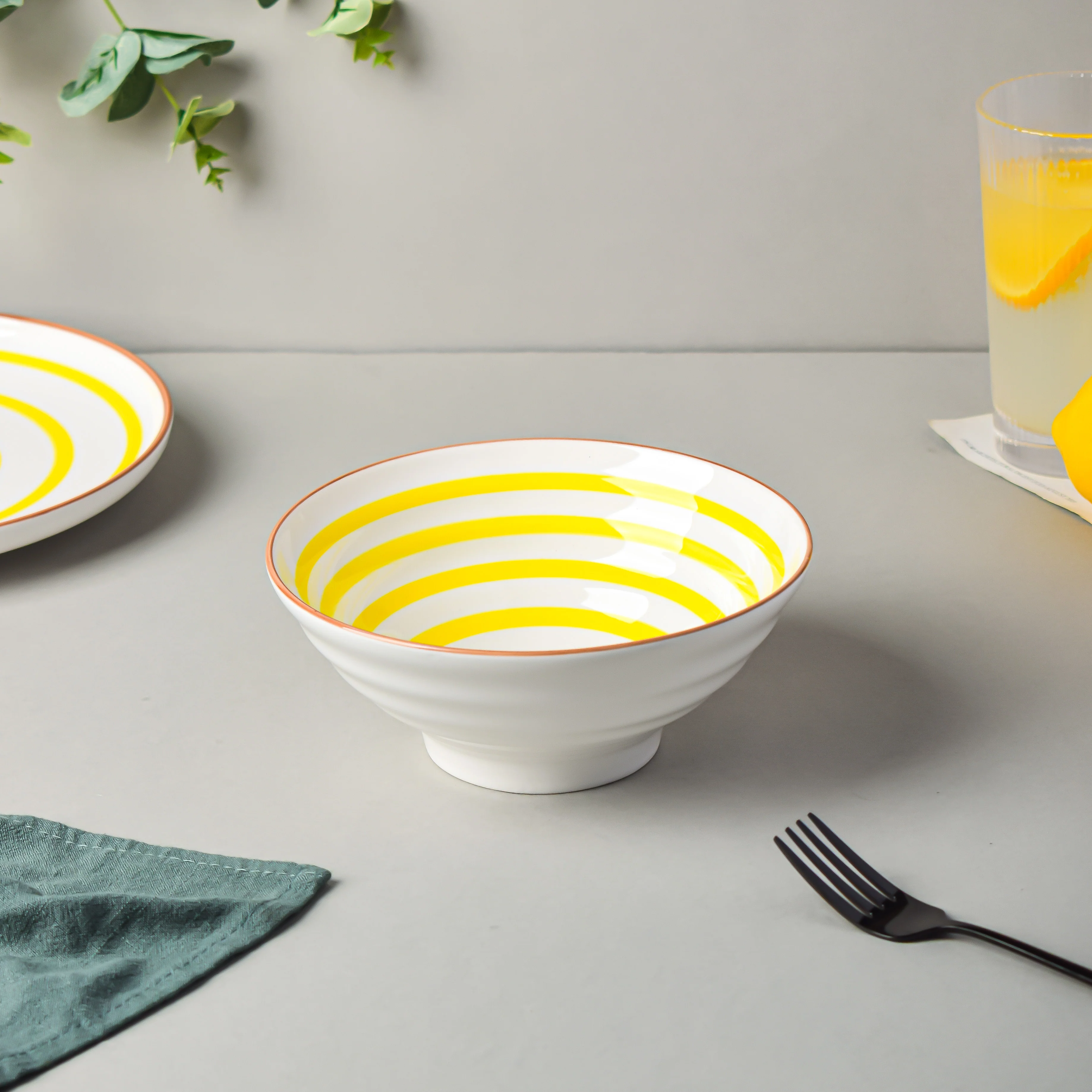 Spiral Yellow 22 Piece Dinner Set For 6 - Image 19