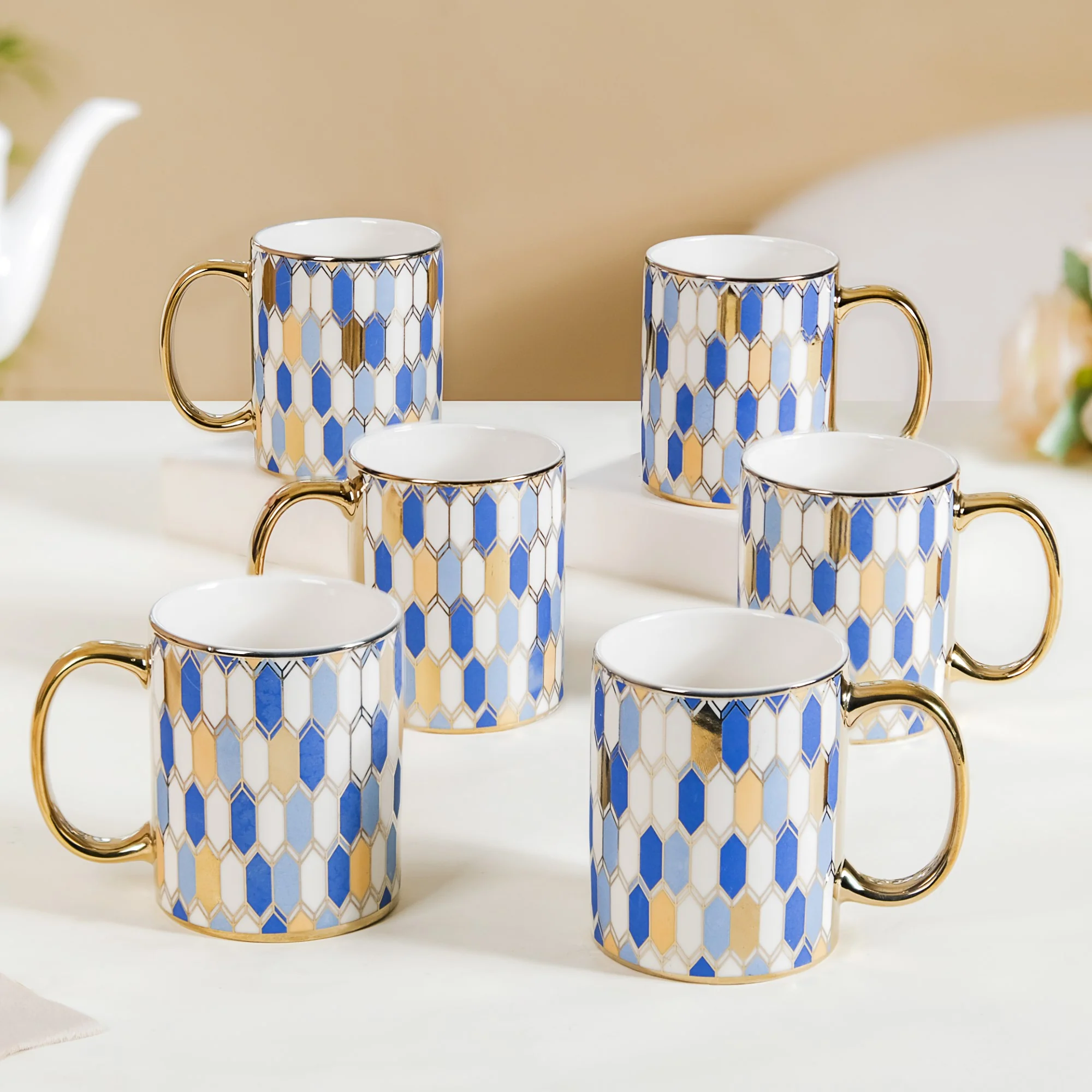 Splendor Ceramic Cup Set of 6 350ml - Image 3
