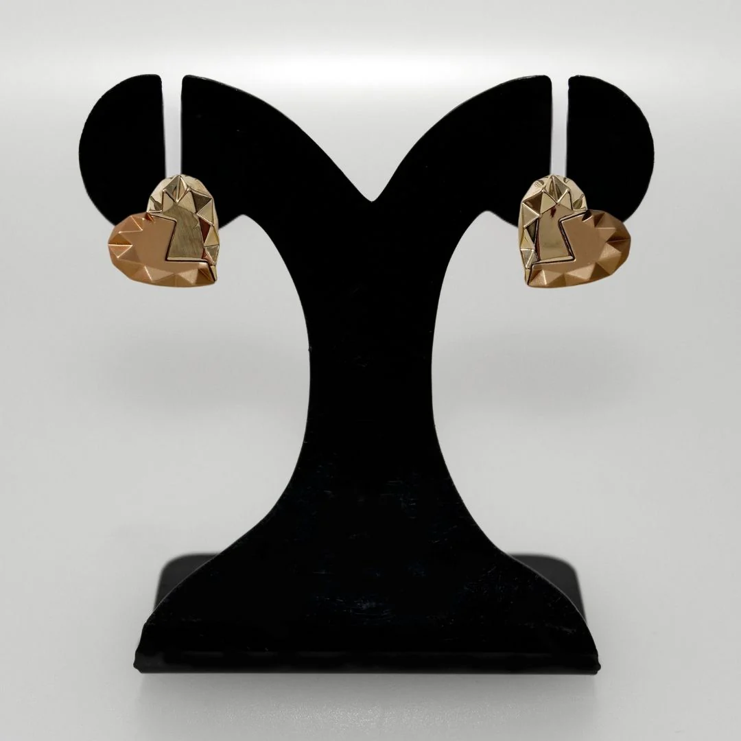 Split Heart Golden Studs - Image 6