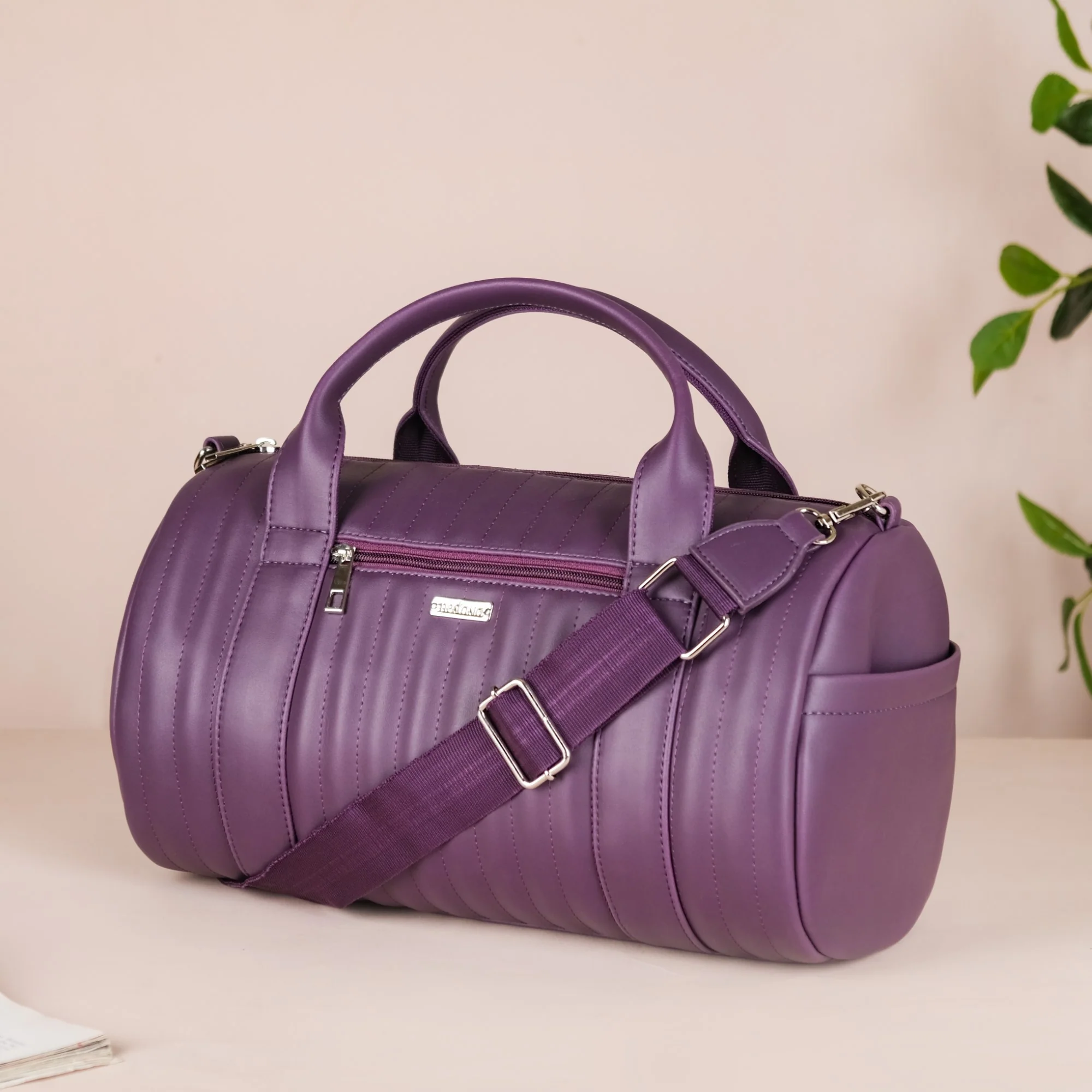Sporty Duffle Bag Purple Set Of 2 - Image 4