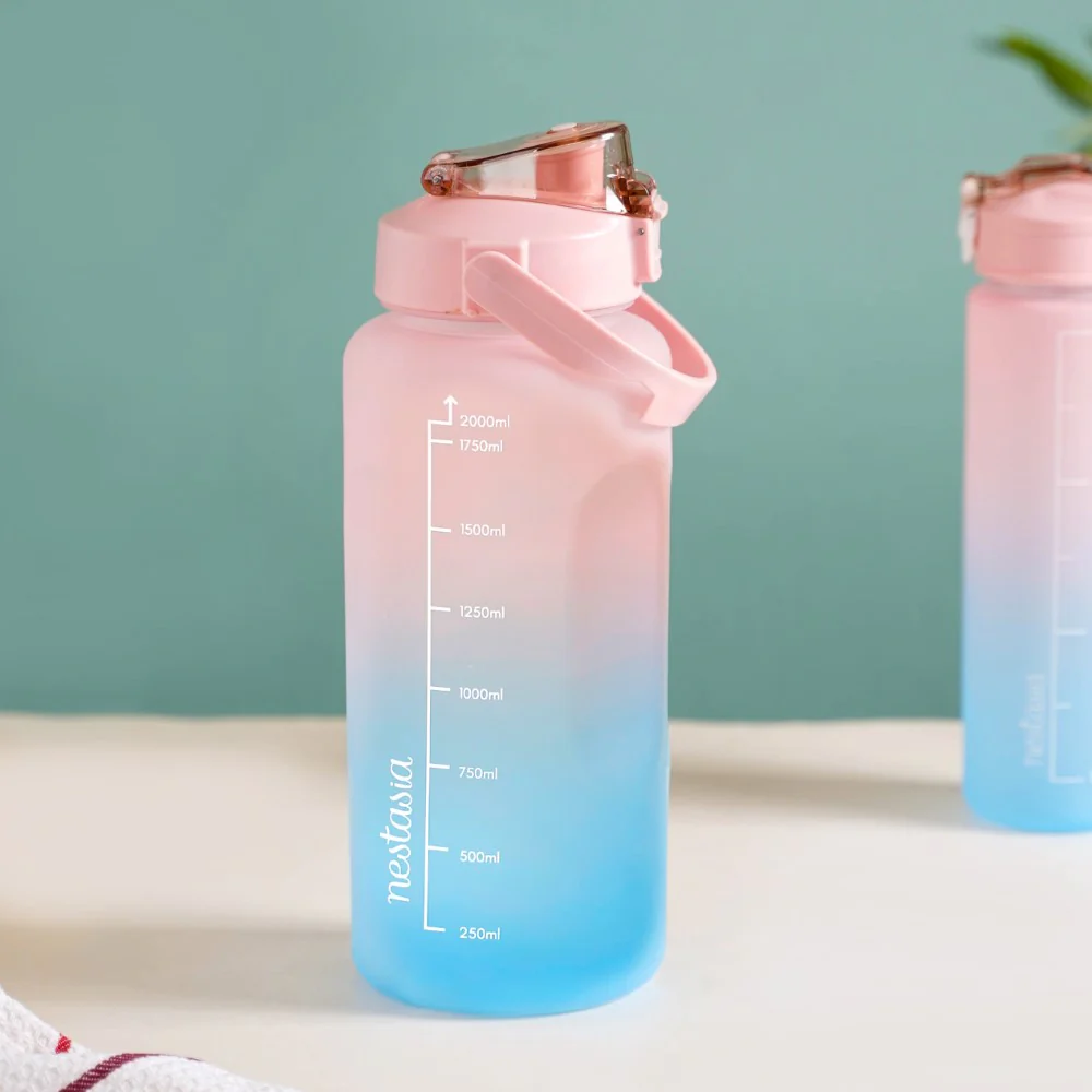 Sporty Motivational Water Bottles Set Of 3 Pink Blue - Image 16