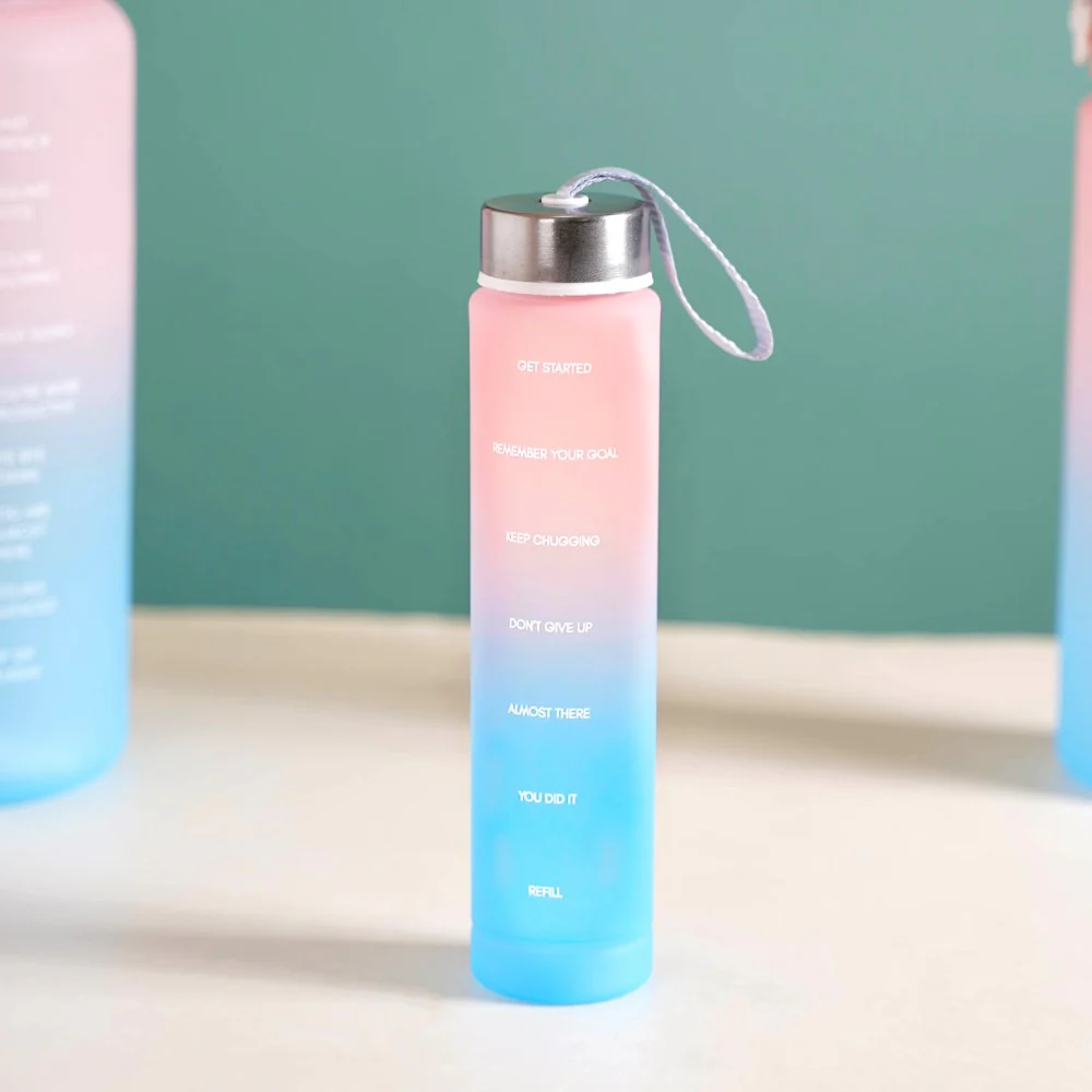 Sporty Motivational Water Bottles Set Of 3 Pink Blue - Image 17