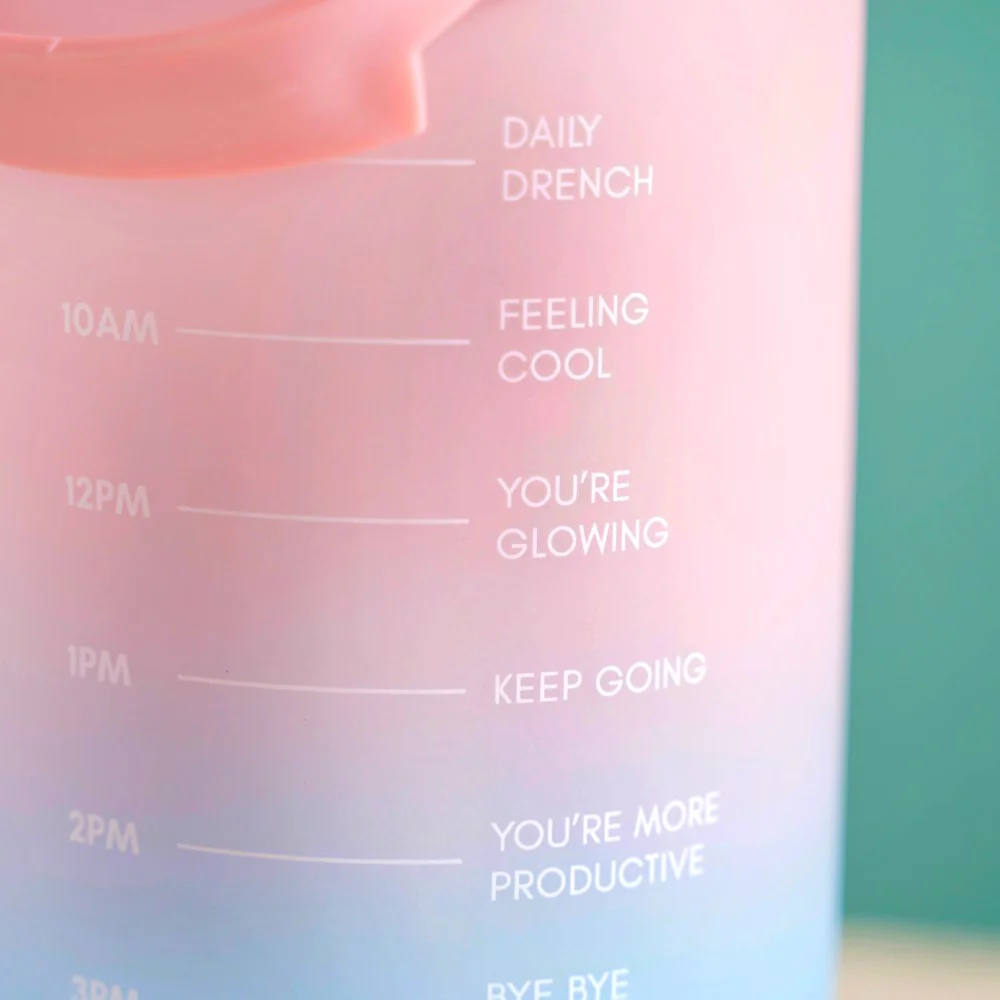 Sporty Motivational Water Bottles Set Of 3 Pink Blue - Image 28