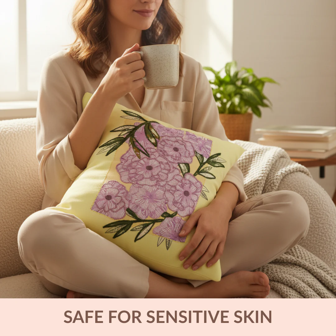 Spring Bloom Highlight Embroidered Cushion Cover 40x40cm - Image 2